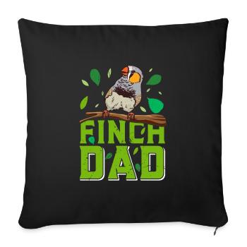 World's Best Finch Papa Finch Dad Bird Lover - Sofa pillowcase 17,3'' x 17,3'' (45 x 45 cm) - black - Front