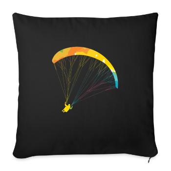 Gleitschirmfliegen Damen Paragliding Girls - Sofakissenbezug 45 x 45 cm - Schwarz - Vorne