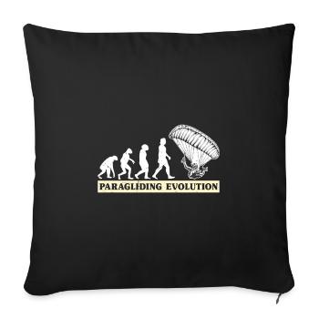 Paragliding Evolution Paragliders - Sofa pillowcase 17,3'' x 17,3'' (45 x 45 cm) - black - Front