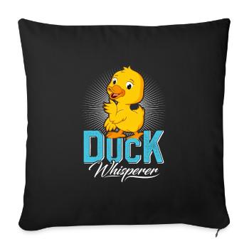 Duck Whisperer Duck Keeper Duck Breeder - Sofa pillowcase 17,3'' x 17,3'' (45 x 45 cm) - black - Front