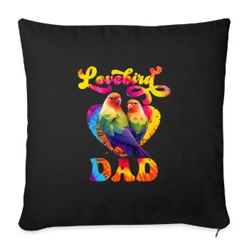Love Birds Lovebird Dad Bird Friend Men - Sofa pillowcase 17,3'' x 17,3'' (45 x 45 cm) - black - Front