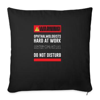 Ophthalmologists Hard At Work - White - Sofa pillowcase 17,3'' x 17,3'' (45 x 45 cm) - black - Front