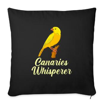 Kanrienvogel Flüsterer Canary Bird Whisperer - Housse de coussin décorative 45 x 45 cm - noir - Devant