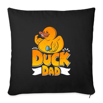 Duck Dad Duck Keeper Duck Lover Men - Housse de coussin décorative 45 x 45 cm - noir - Devant