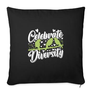Les Canaries célèbrent la diversité Canaries - Housse de coussin décorative 45 x 45 cm - noir - Devant