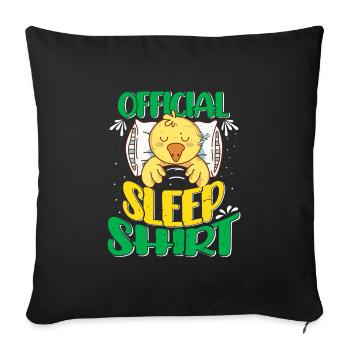 Ducklings Official Sleep Shirt Duck Lover - Sofa pillowcase 17,3'' x 17,3'' (45 x 45 cm) - black - Front