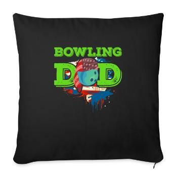 Bowling Dad Bowling Player Dad Bowling Men - Sofa pillowcase 17,3'' x 17,3'' (45 x 45 cm) - black - Front