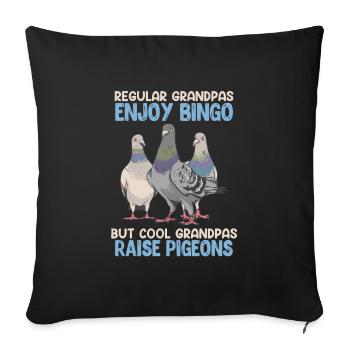 Grandpas Normal Grandpas Play Bingo Cool Grandpas - Sofa pillowcase 17,3'' x 17,3'' (45 x 45 cm) - black - Front
