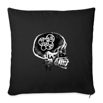 Humour joueur de pétanque papa papy humoristique - Housse de coussin décorative 45 x 45 cm - noir - Devant