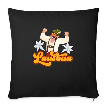Bayern Lederhose Lausbua Herren Shirt Herbstfest - Sofakissenbezug 45 x 45 cm - Schwarz - Vorne