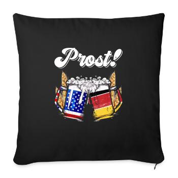 Bavarian beer, cheers! Shirt Bavaria - Sofa pillowcase 17,3'' x 17,3'' (45 x 45 cm) - black - Front