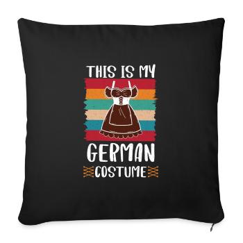 Trachten Shirt Ceci est mon costume allemand Bayern - Housse de coussin décorative 45 x 45 cm - noir - Devant