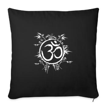 Cosmic Resonance: The Sacred Om - Sofa pillowcase 17,3'' x 17,3'' (45 x 45 cm) - black - Front