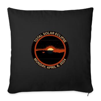 Celestial Dance 2024: America's Solar Spectacle - Sofa pillowcase 17,3'' x 17,3'' (45 x 45 cm) - black - Front