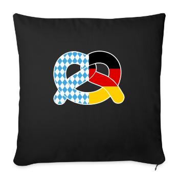 Bavarian pretzels Germany Tradition Bavaria - Sofa pillowcase 17,3'' x 17,3'' (45 x 45 cm) - black - Front