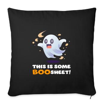 This Is Some Boo Sheet Funny Halloween Ghost - Sofa pillowcase 17,3'' x 17,3'' (45 x 45 cm) - black - Front