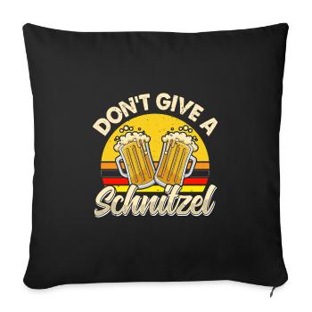 La nourriture allemande ne donne pas un fan de bière Schnitzel - Housse de coussin décorative 45 x 45 cm - noir - Devant