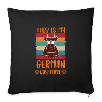 Trachten Shirt Ceci est mon costume allemand Bayern - Housse de coussin décorative 45 x 45 cm - noir - Devant
