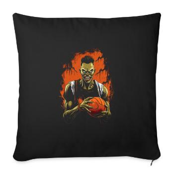 Creepy Basketball Player Halloween Zombie - Sofa pillowcase 17,3'' x 17,3'' (45 x 45 cm) - black - Front