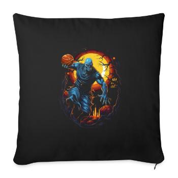 Creepy Basketball Player Halloween Zombie - Sofa pillowcase 17,3'' x 17,3'' (45 x 45 cm) - black - Front