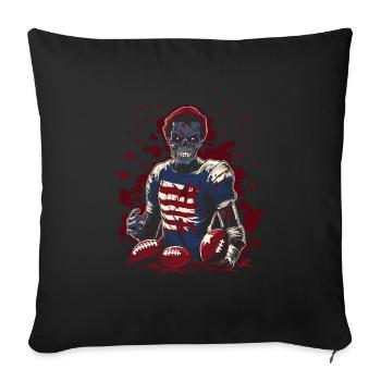 Spooky American Football Costume Halloween - Sofa pillowcase 17,3'' x 17,3'' (45 x 45 cm) - black - Front
