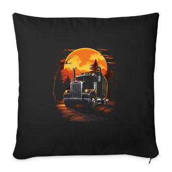 Effrayant Halloween Zombie Camionneur - Housse de coussin décorative 45 x 45 cm - noir - Devant