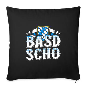 Basd Scho Bayerisches Shirt München Bayern - Sofakissenbezug 45 x 45 cm - Schwarz - Vorne