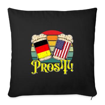 Prost! Deutschland Bierkrug USA - Sofakissenbezug 45 x 45 cm - Schwarz - Vorne