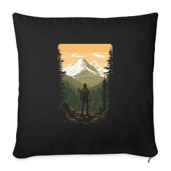 Prêt pour la saison de chasse Chasse au chevreuil pour les chasseurs - Housse de coussin décorative 45 x 45 cm - noir - Devant