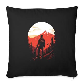 Prêt pour la saison de chasse Chasse au chevreuil pour les chasseurs - Housse de coussin décorative 45 x 45 cm - noir - Devant