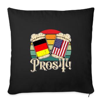 Prost! Deutschland Bierkrug USA - Sofakissenbezug 45 x 45 cm - Schwarz - Vorne