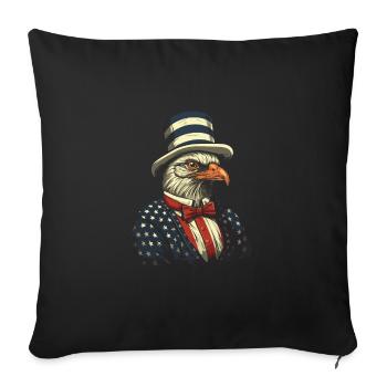 Thanksgiving American Pilgrim Turkey - Sofa pillowcase 17,3'' x 17,3'' (45 x 45 cm) - black - Front