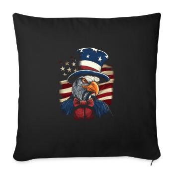 Thanksgiving American Pilgrim Turkey - Sofa pillowcase 17,3'' x 17,3'' (45 x 45 cm) - black - Front