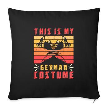 Trachten Frauen Ceci est mon costume allemand - Housse de coussin décorative 45 x 45 cm - noir - Devant