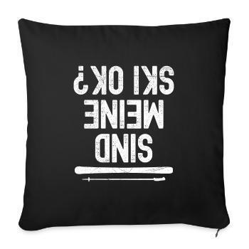 Skifahrer Sind Meine Ski Ok? Skifahren Fan - Sofakissenbezug 45 x 45 cm - Schwarz - Vorne