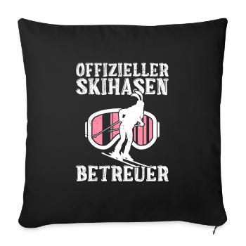 Offizieller Skihasen Betreuer Apres Party - Sofakissenbezug 45 x 45 cm - Schwarz - Vorne
