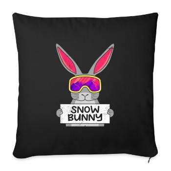 Ski Bunny Après Party Skiing Women Ski Bunnies - Sofa pillowcase 17,3'' x 17,3'' (45 x 45 cm) - black - Front
