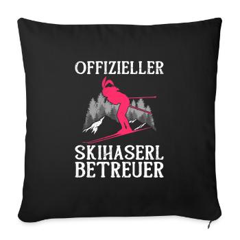Offizieller Skihasen Betreuer Apres Party - Sofakissenbezug 45 x 45 cm - Schwarz - Vorne