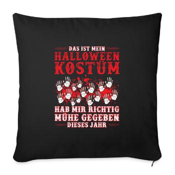 Horror Shirt Das ist mein Halloween Kostüm - Sofakissenbezug 45 x 45 cm - Schwarz - Vorne