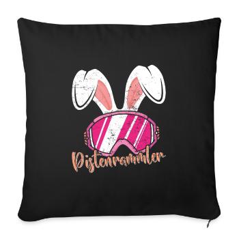 Apres-Ski Pistenrammler Skihasen Ski Party - Sofakissenbezug 45 x 45 cm - Schwarz - Vorne