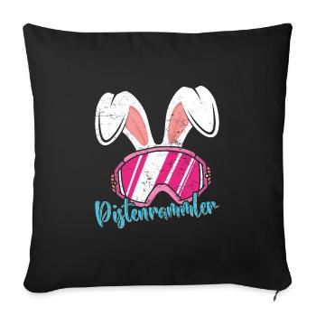 Apres-Ski Pistenrammler Skihasen Ski Party - Sofakissenbezug 45 x 45 cm - Schwarz - Vorne