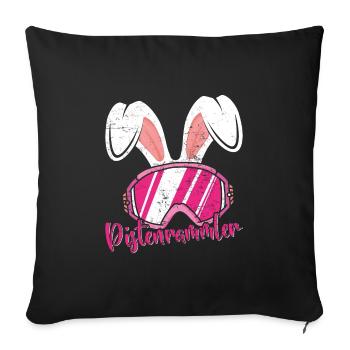 Après-Ski Pistenrammler Skihasen Ski Party - Housse de coussin décorative 45 x 45 cm - noir - Devant