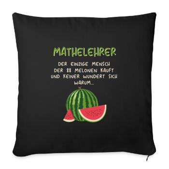 Mathematiker Mathematik Mathe Examen Lehramt - Sofakissenbezug 45 x 45 cm - Schwarz - Vorne