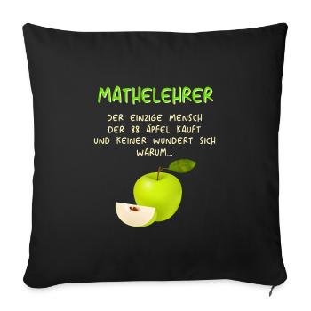 Mathematiker Mathematik Mathe Examen Lehramt - Sofakissenbezug 45 x 45 cm - Schwarz - Vorne