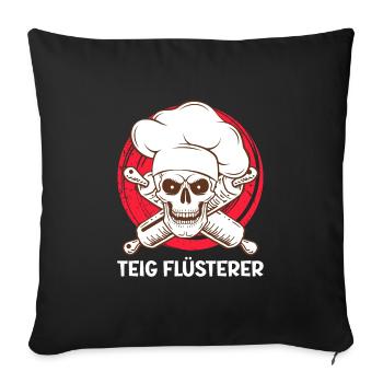 Teig Flüsterer Backliebhaber Backen Konditor - Sofakissenbezug 45 x 45 cm - Schwarz - Vorne