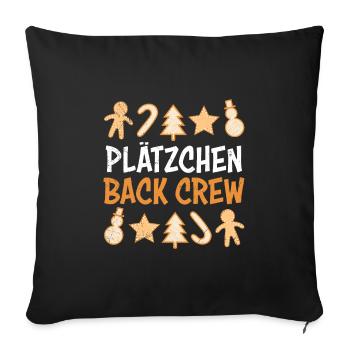 Plätzchen Back Crew Cookies Backliebhaber - Sofakissenbezug 45 x 45 cm - Schwarz - Vorne