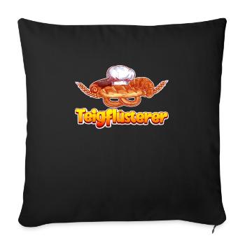 Teigflüsterer Backliebhaber Backfans Backen - Sofakissenbezug 45 x 45 cm - Schwarz - Vorne