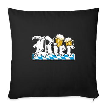Bayerisch Bierliebhaber Bayern Bier München - Sofakissenbezug 45 x 45 cm - Schwarz - Vorne