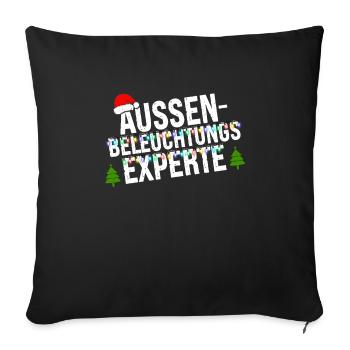 Außenbeleuchtungsexperte Lichterkette Xmas - Sofakissenbezug 45 x 45 cm - Schwarz - Vorne