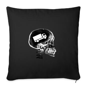 Funny Trucker Truck Delivery Truck Gift - Sofa pillowcase 17,3'' x 17,3'' (45 x 45 cm) - black - Front
